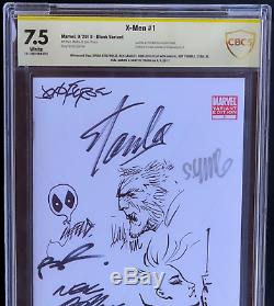X-MEN #1 Blank 7X SIGNED STAN LEE, LIEFELD, NEAL ADAMS & MORE! CBCS SS 7.5