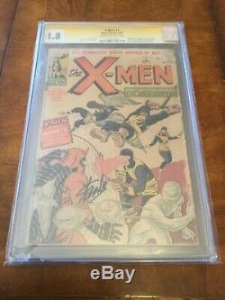 X-MEN #1 cgc 1.8 c-ow pages ss STAN LEE signed