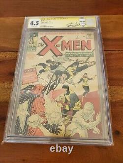 X-Men #1 1963 CGC 4.5 Signed Stan Lee Label 1st Cyclops Jean Grey Magneto Beast