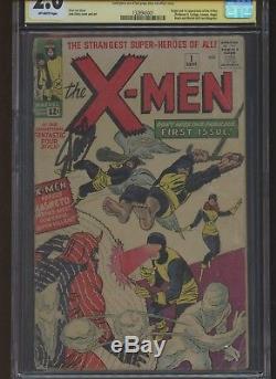 X-Men 1 CGC 2.0 Marvel 1963 1st Appearance & Origin! Signed By Stan Lee