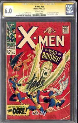 X-Men #28 Signed Stan Lee Signature Series CGC 6.0 (OW) 1st app of the Banshee