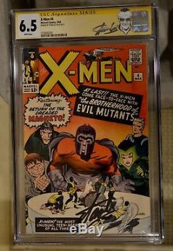 X-Men #4 (1964, Marvel) CGC 6.5 Signature Series Signed by Stan Lee