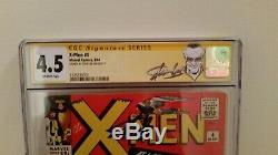 X-Men 4 CGC 4.5 SS 1st Scarlet Witch & Quicksilver 2nd Magneto Signed Stan Lee