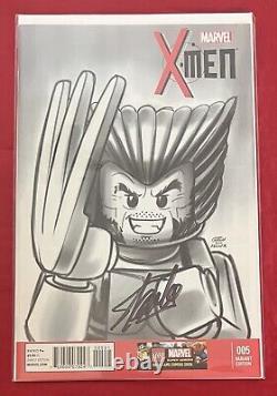 X-Men #5 Leonel Castellani LEGO Wolverine Sketch Cover Signed by Stan Lee w COA