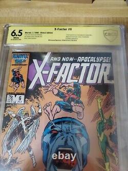 X-factor #6 Cbcs 6.5 Signed Stan Lee 1st Apocalypse. Free Shipping