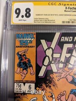 X-factor 6 cgc Signature 9.8 x4 signed Stan Lee, Simonson, Mcleod, Rubinstein