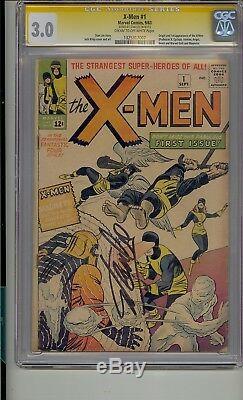 X-men #1 Cgc 3.0 Ss Signed Stan Lee