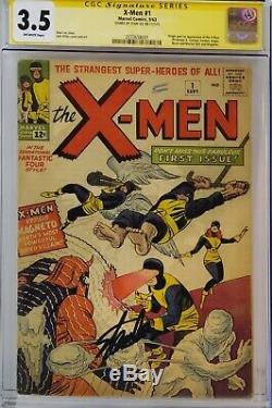 X-men #1 Cgc 3.5 Ss Signed Stan Lee 1st X-men Magneto Super Nice Signature