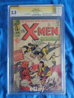 X-men #1 Marvel Comics 1963 CGC SS 2.5 signed by Stan Lee & Patrick Stewart Xmen