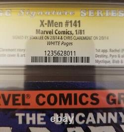 X-men 141 CGC 9.6 SS. 2X. Signed by Stan Lee and Chris Claremont