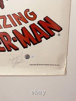 (signed) Stan Lee Vintage 1974 Spider-man Poster Inscribed Excelsior Loa Jsa (u)