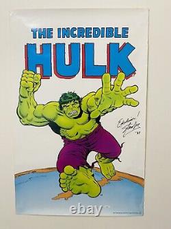 (signed) Stan Lee Vintage Hulk Poster Print Inscribed Excelsior Approved Coa Jsa