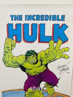 (signed) Stan Lee Vintage Hulk Poster Print Inscribed Excelsior Approved Coa Jsa