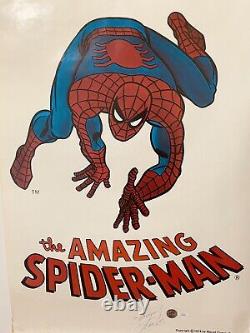 (signed) Stan Lee Vintage Spider-man Poster Inscribed Excelsior Approved Coa Jsa